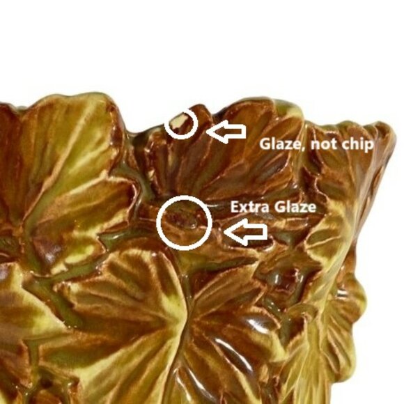 Vintage McCoy Grapes & Leaves Ceramic Double Vase Planter Mid-Century 1950s - Picture 13 of 13